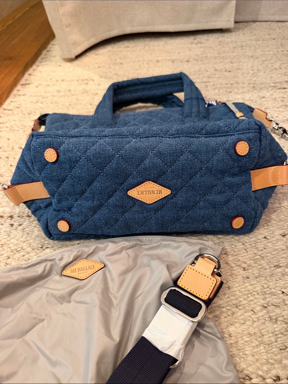 NWT MZ Wallace Small Sutton Deluxe- True Blue Denim - Picture 6 of 7